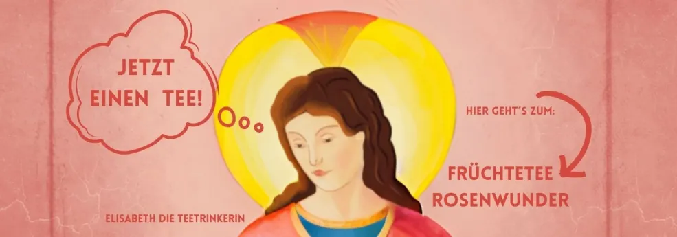 Rosenwunder, Apfelstücke, Rosenknospen, Hagebuttenschale, Hibiscusblüten, Ananasstücke (Ananas, Zucker), Papayastücke (Papaya, Zucker), Aroma, Pfirsichstücke, Sonnenblumenblüten, Elisabeth, Tee, Früchtetee, Pfirsich, Vanille